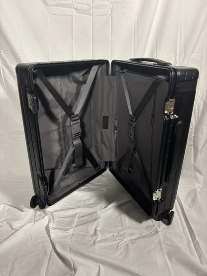 Carl Friedrik Carry-On Black Luggage Hard Shell Suitcase TSA Lock Spinner