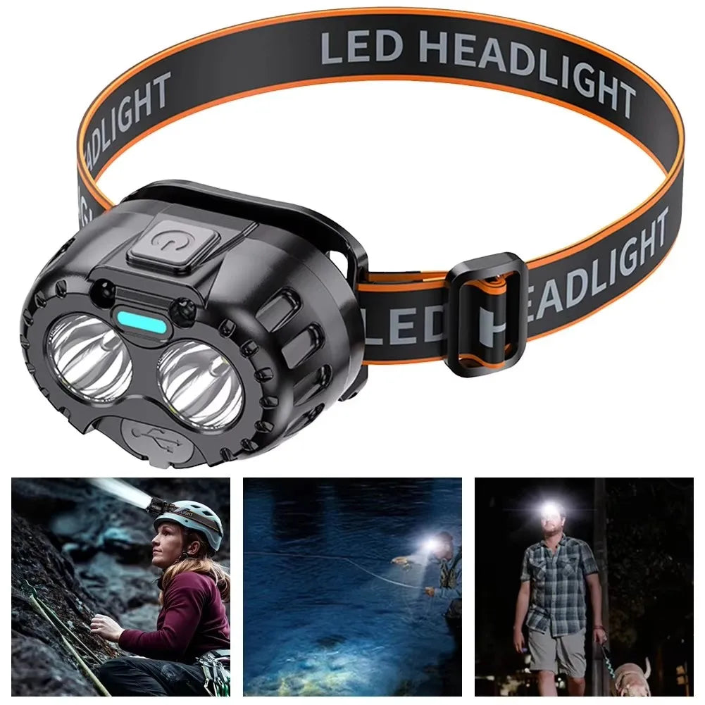 500 Lumen USB Rechargeable Headlamp Motion Sensor Bright LED Running Fishing Flash Head lamp Headlight Infrared Sensor Light