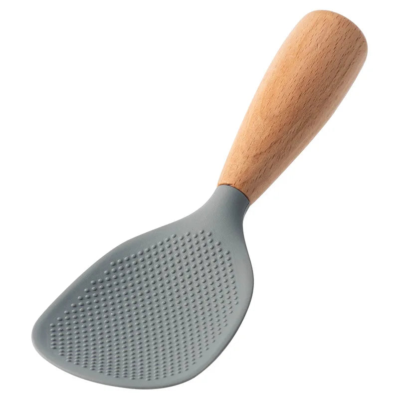 NEW Silicone Spatula Non Stick Pan Wooden Handle Silicone Vegetable Heat-resistant Silicone Cooking Spatula Spoon Kitchen tool