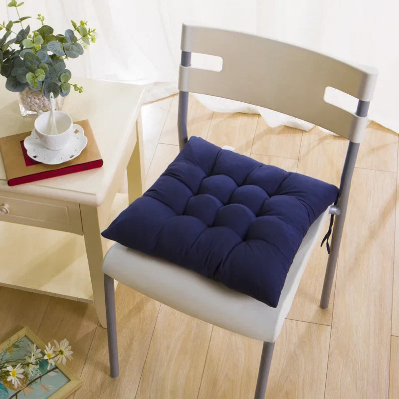 40x40cm Square Seat Cushion Indoor Seat Cushions Pillows with Ties Soft Comfortable Non Slip Chair Mat  for Office Desk YY098