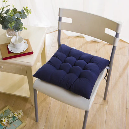 40x40cm Square Seat Cushion Indoor Seat Cushions Pillows with Ties Soft Comfortable Non Slip Chair Mat  for Office Desk YY098