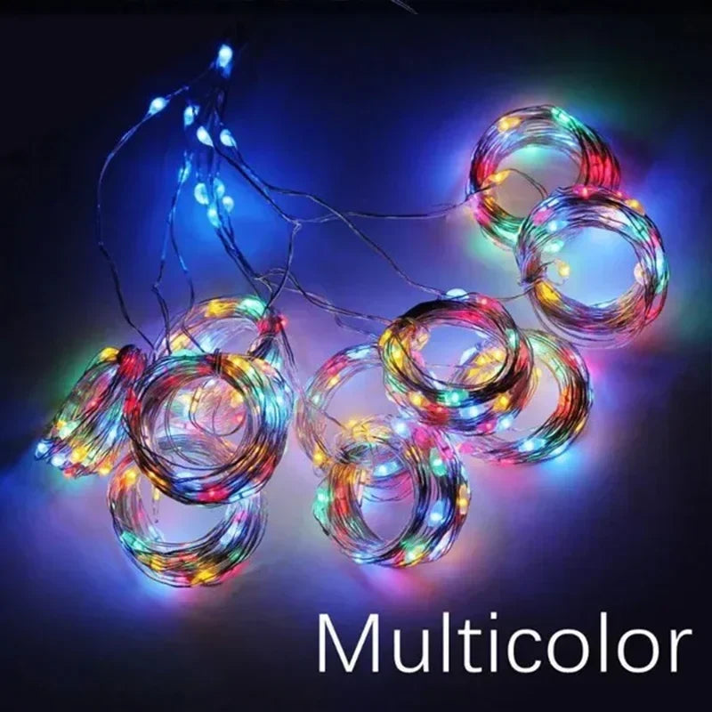 Bright 300 LED Curtain Light, Plug in Fairy Lights for Bedroom, Christmas Hanging String Lamp Outdoor for Window Backdrop Wall