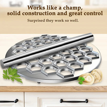 Russian Ravioli Maker Dumplings Mold 37 Holes Aluminum Alloy Pelmeni Metal Dumplings Make Mold Kitchen Ravioli Cutter Tools