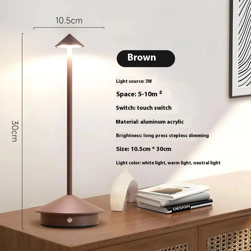 Rechargeable Table Lamp Creative Dining Touch Led Hotel Bar Coffee Pina Pro Table Lamp Lampada Da Tavolo Decorative Desk Lamp