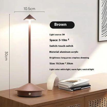 Rechargeable Table Lamp Creative Dining Touch Led Hotel Bar Coffee Pina Pro Table Lamp Lampada Da Tavolo Decorative Desk Lamp