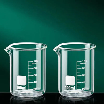 JUSTINLAU 50/100/150/250/500/1000ML High Borosilicate Glass Measuring Cup with Scale Laboratory Beaker Kitchen Baking Glass Cups