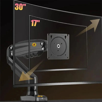 Adjustable PC Monitor Arm Support NB F80 Single Monitor Bracket Up To 30 Inches Computer Desk Mount Stand Adjustable Gas Spring