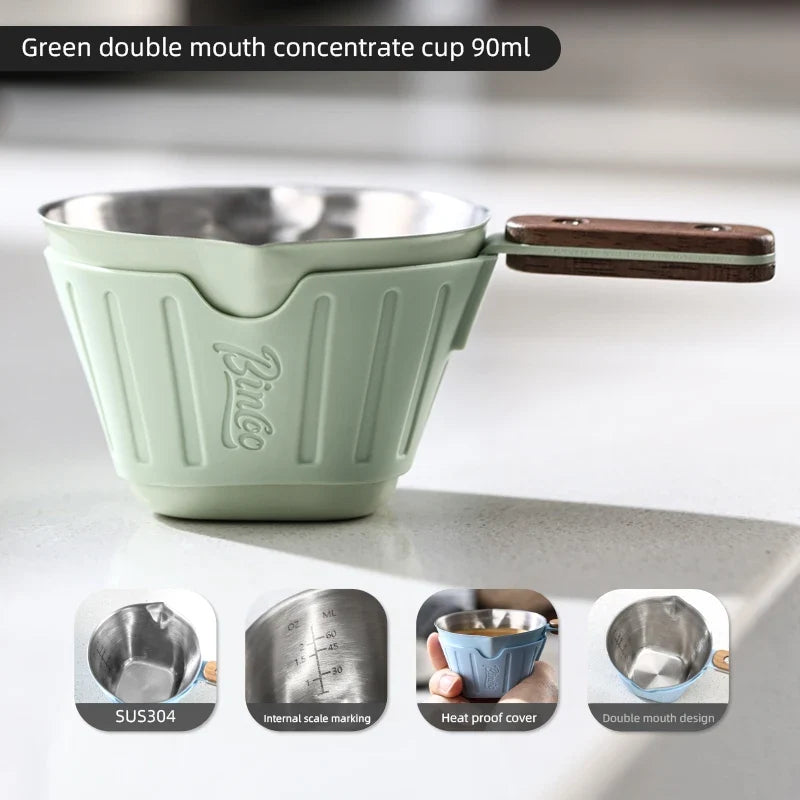 Bincoo Multi Color Espresso Shot Glass, 304 Stainless Steel with Heat Resistant Design and Precise Measurement Scale for Barista