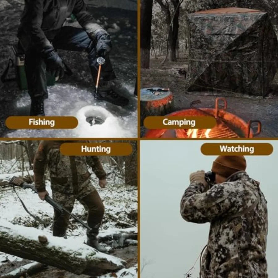 Insulated Boot Covers 600D Durable Cold Weather Insulators with Water-Resistant PU Leather Non-Slip Boot Covers for Hunting Fis