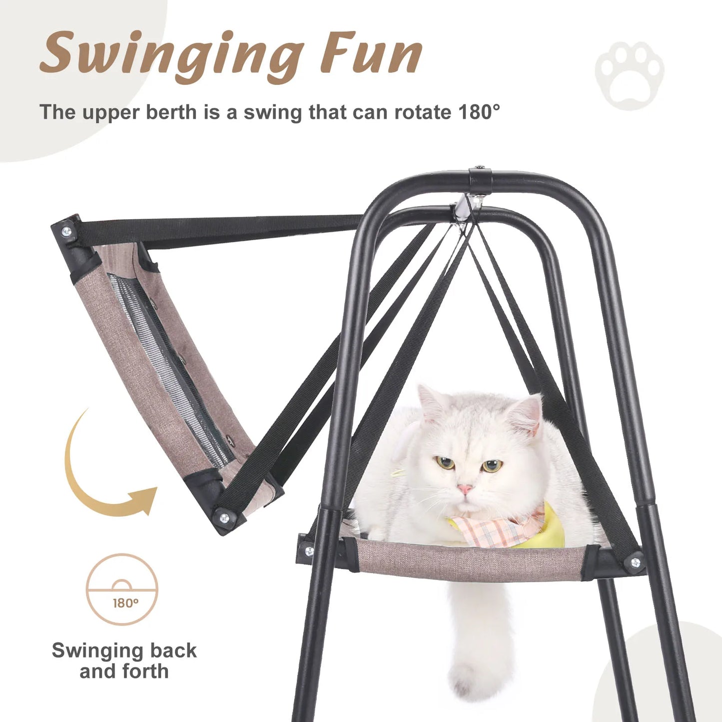 Cat Hammock Window Bed Kitten Sunny Seat Hanging Mount Beds Cat Sofa Wall Pet Hanging Winter Dual-Layer Hammock Cat Climbing