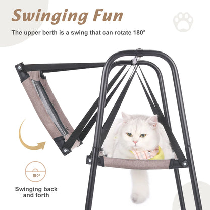 Cat Hammock Window Bed Kitten Sunny Seat Hanging Mount Beds Cat Sofa Wall Pet Hanging Winter Dual-Layer Hammock Cat Climbing