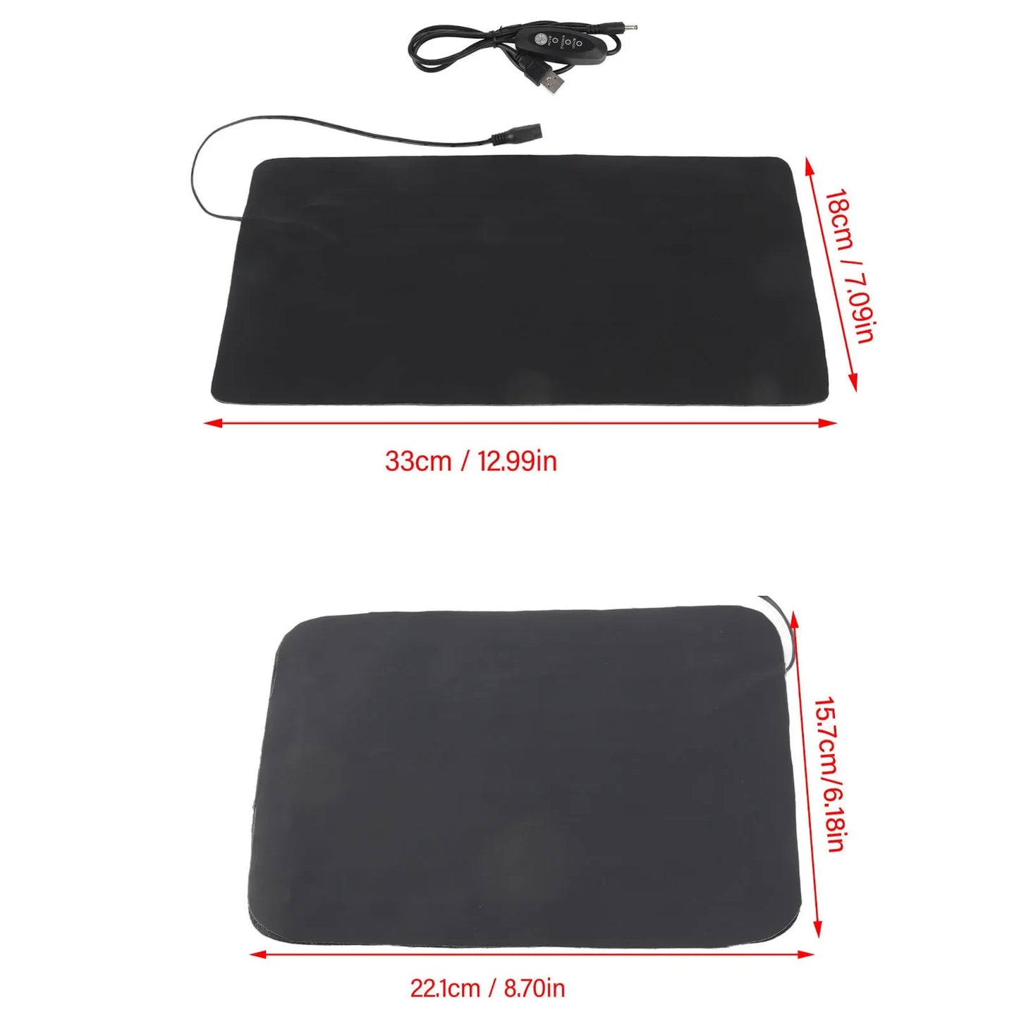 Plant Heating Pad Seedling Heat Mat 3 Gear Temperature Adjustment PU Leather Hydroponic Plant Heating Pad for Indoor Gardening