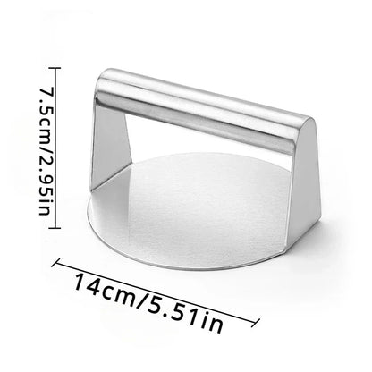 Stainless Steel Smash Burger Press Hamburger Patties Meat Masher Circular Meat Press Mold for Deli Meats Kitchen Accessories