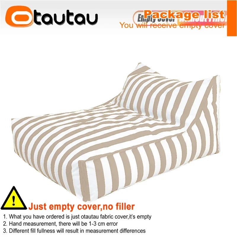 OTAUTAU Outdoor Waterproof Oxford Bean Bag Cover Floats Lounger SF343【No Filler Inside! You Need To Buy Filler By Yourself !】