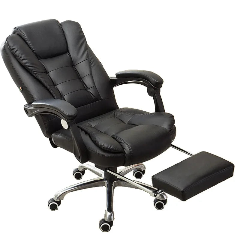 Office Chairs with Footrest 360° Swivel 2-point Massage Computer Chair Adjustable High Back