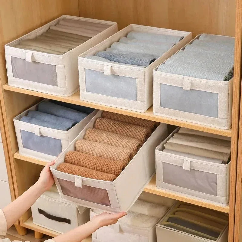 1pcs Visible Wardrobe Storage Organizers Cabinet Drawer Clothes Storage Box for T-Shirts Jeans Underwear Pants Organizer Box