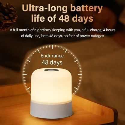 Dimmable Touch Night Light Rechargeable Remote Control Night Light RGB Table Lamp Ambient Light for Bedroom Living Room