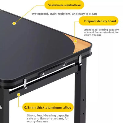 Folding table stall foldable outdoor portable rectangular small table camping picnic night market folding table and chairs