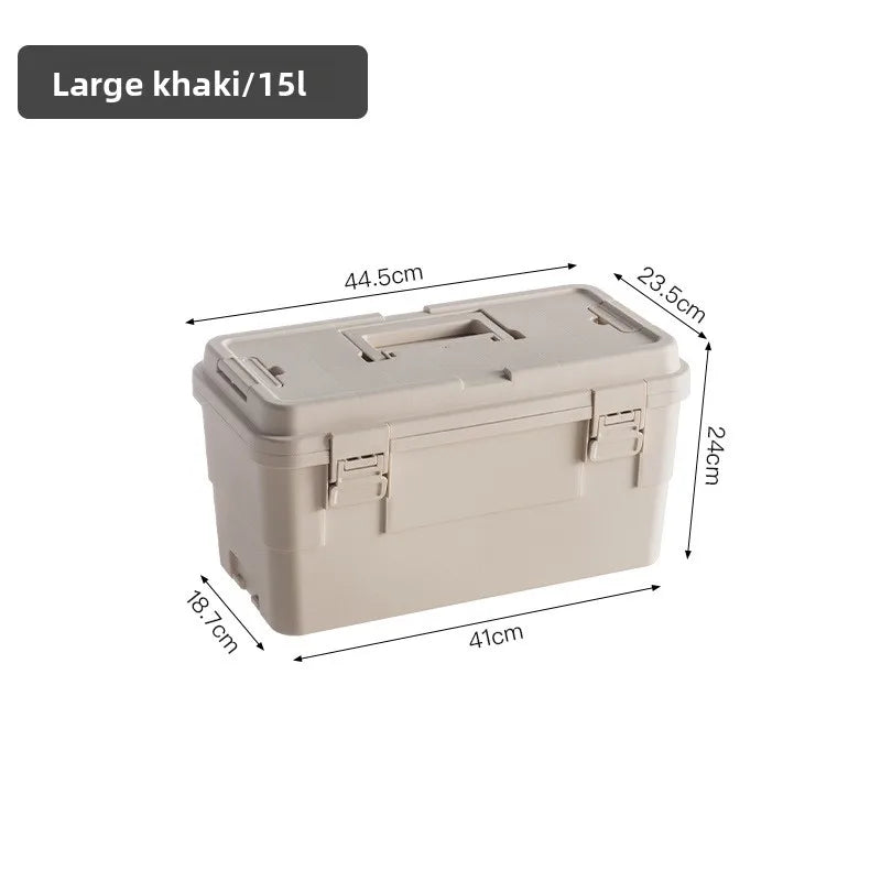 Portable Heavy Duty Plastic Toolbox Tool Organizer Storage Box Multi Layer Stackable Car Garden Garage Workshop Diy Art Craft