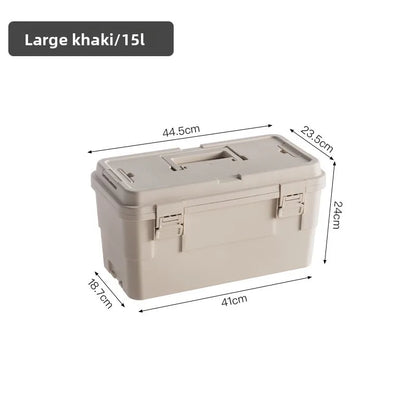 Portable Heavy Duty Plastic Toolbox Tool Organizer Storage Box Multi Layer Stackable Car Garden Garage Workshop Diy Art Craft