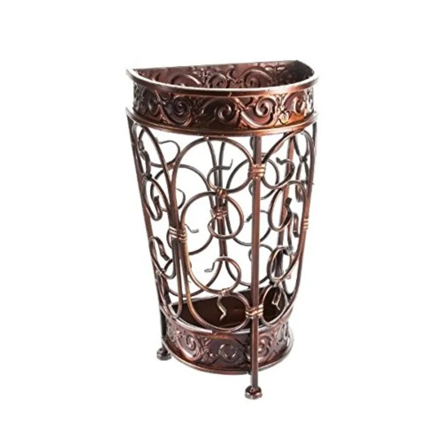 Super Quality Umbrella Stand Umbrella Holder Antique Look Metal Entry Hallway Décor Wallside Style w/Removable Drip Tray