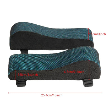 2Pcs Soft Comfortable Memory Gel Armrest Pads Elbow Pillow Resilient Foam Ergonomic Hand Rest for Office Car Game Chair