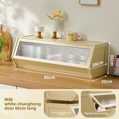 Multi functional stackable storage cabinet with lid, miscellaneous storage box, household storage box, bedside cabinet