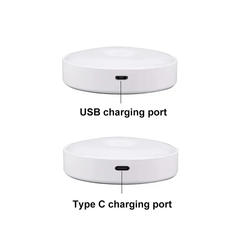 LED Night Lamp with Human Body Sensor Automatic Lighting Type-C Charging Wireless Magnetic Wireless Magentic Night Light