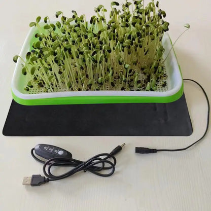 8.5W Plant Heat Mat PVC Leather Plant Warming Mat Indoor 45-50 USB Warm Hydroponics Heating Pad For Indoor Plants Reptiles