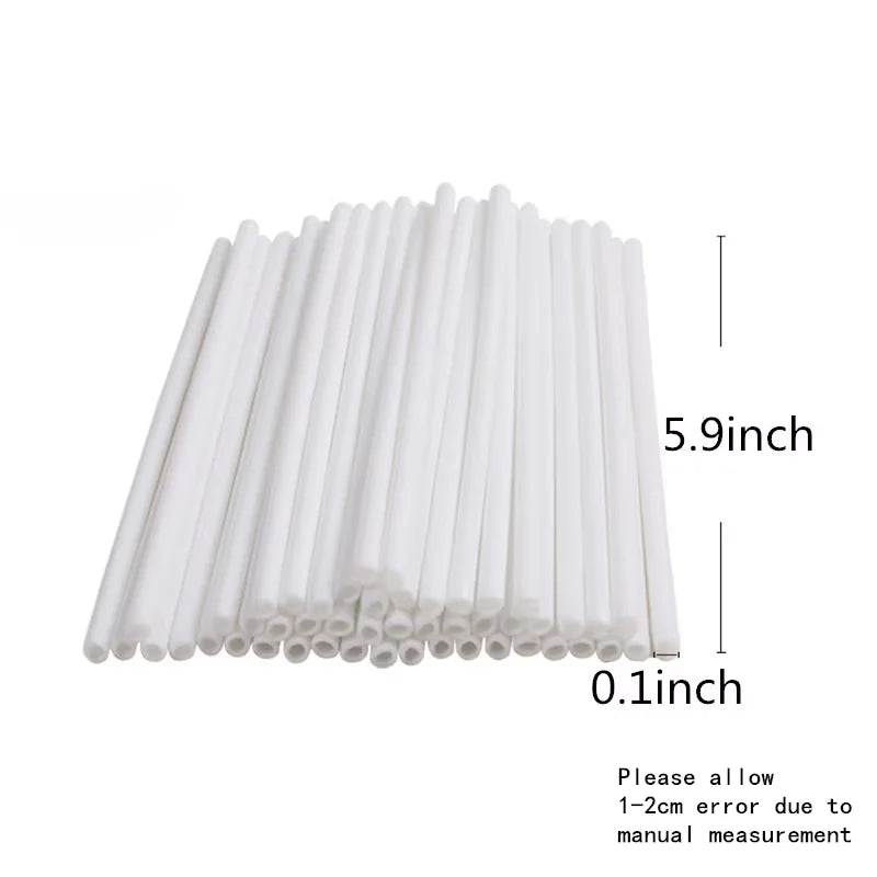 50Pcs 15cm Lollipop Cake Pop Sticks White Lollipop Sticks Reusable Candy Sticks Treat Sticks For Lollipop Candy Desserts YY178