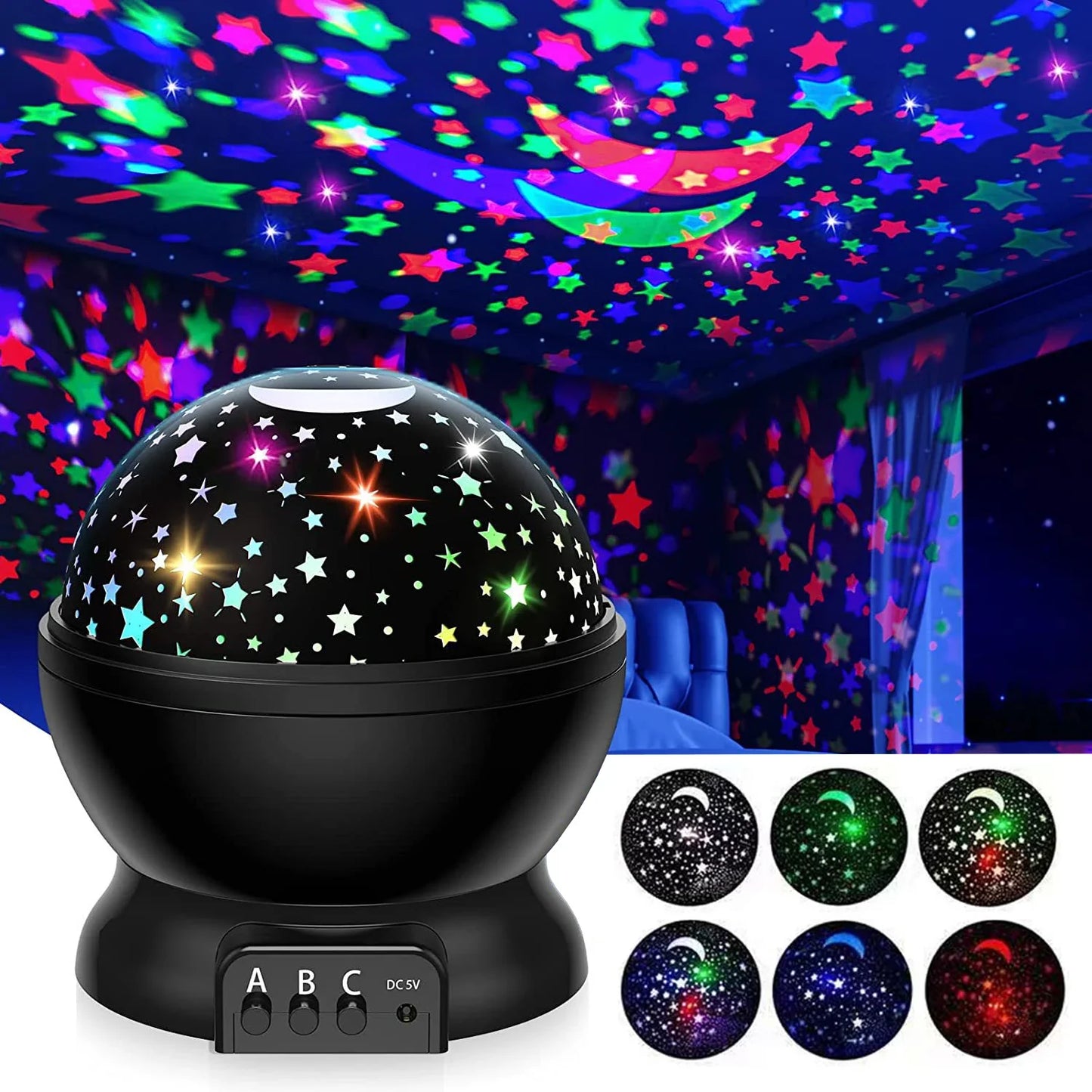 Starry Sky Projector Night Light Projector Baby Lamp Decor Rotating Starry Nursery Moon Galaxy Projector Table Night Lamp