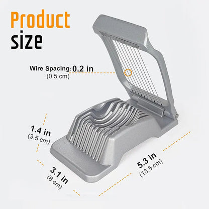 Heavy Duty Aluminium Egg Slicer for Hard Boiled Eggs Strawberry Slicer Stainless Steel Wire Multi Egg Dicer for Soft Fruit
