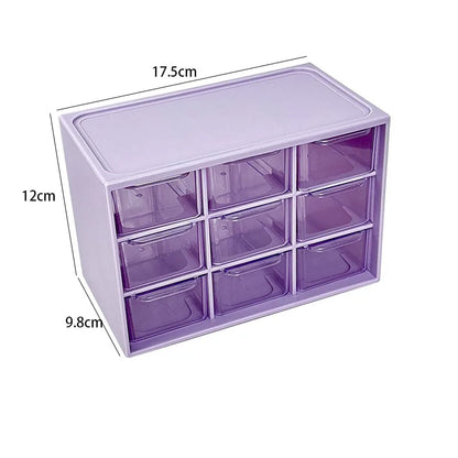 Dustproof Multi-Grid Desktop Drawer Organizer - Portable Storage Box for Jewelry, Cosmetics, Desk Drawer Organizer Box
