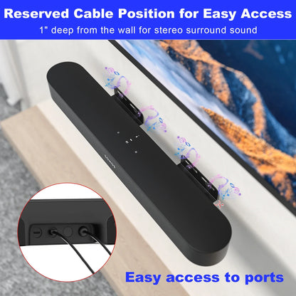 Universal Speaker Bracket Sound Bar Wall Mount Brackets Space Saving Hold up to 30 lbs Fits Most Soundbar Wall Mount Shelf