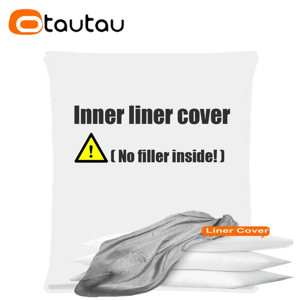 OTAUTAU Cotton Linen Pillow Sac Cover Double Sofa Bed Case Square Beanbag Chaise Lounge Recliner Floor Seat Couch DD008