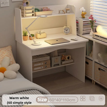 Desk, bookshelf, integrated computer desk, home bedroom, small table for students to learn to write