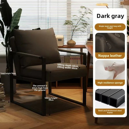 Nordic lazy sofa light luxury sales single wrought iron leisure chair balcony negotiation bedroom living room minimalist sofa