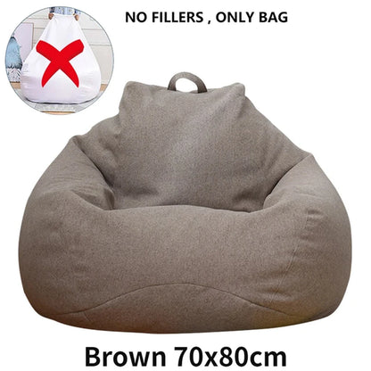 Lazy Sofas Cover Large Bean Bag Cover Without Filler And Sofa Inner Liner Living Room Home Tatami Lounger Comfortable Seat Cover