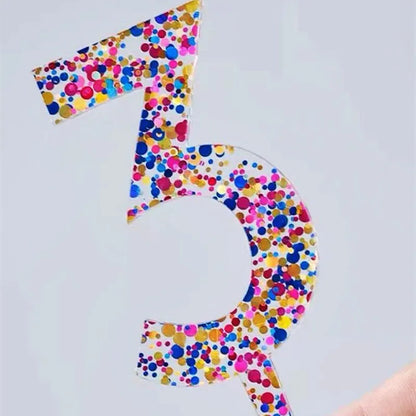 Sparkling 0-9 Number Happy Birthday Cake Topper Gold Acrylic Wedding Cake Topper Kids Birthday Party Cake decoration Baby shower