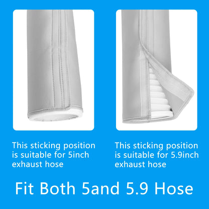Air Conditioner Hose Protection Cover Insulated AC Hose Duct Vent Cover Easy Installation for Most 5inch to 5.9inch Exhaust Hose