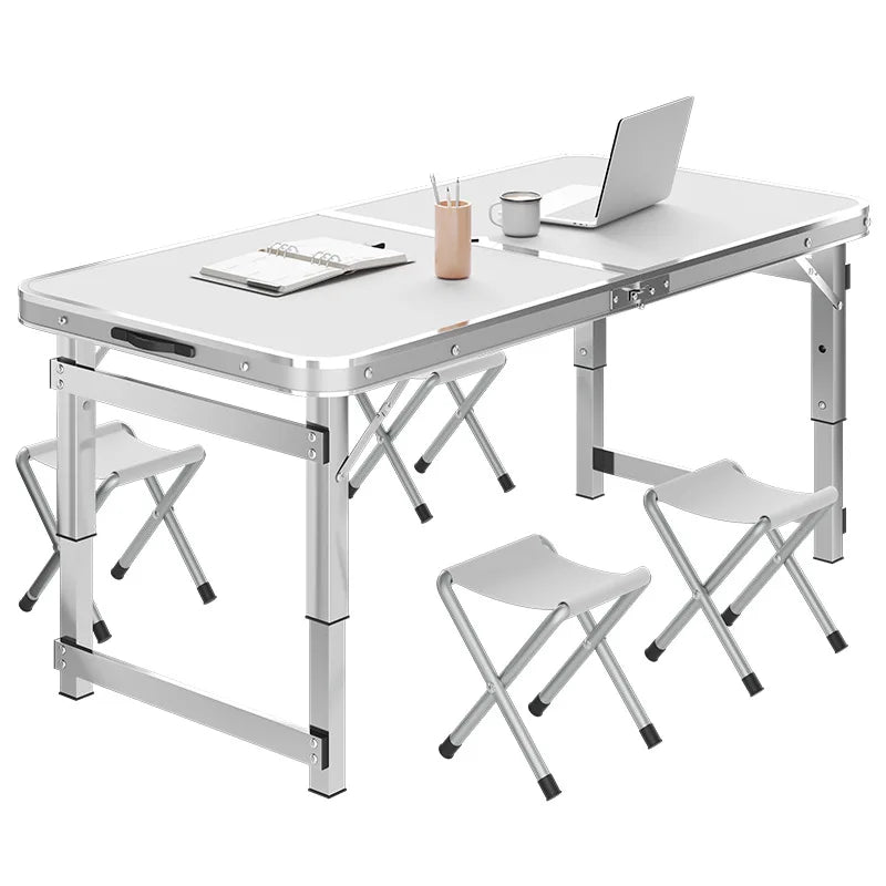 Portable Folding Aluminum Alloy Camping Picnic Table Lightweight Collapsible Carry Handle Easy Setup