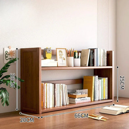 Household Goods Simple Desktop Bookshelf Dormitory Multi-layer Storage Rack Home Student DeskSolid Wood With Extraction Rack