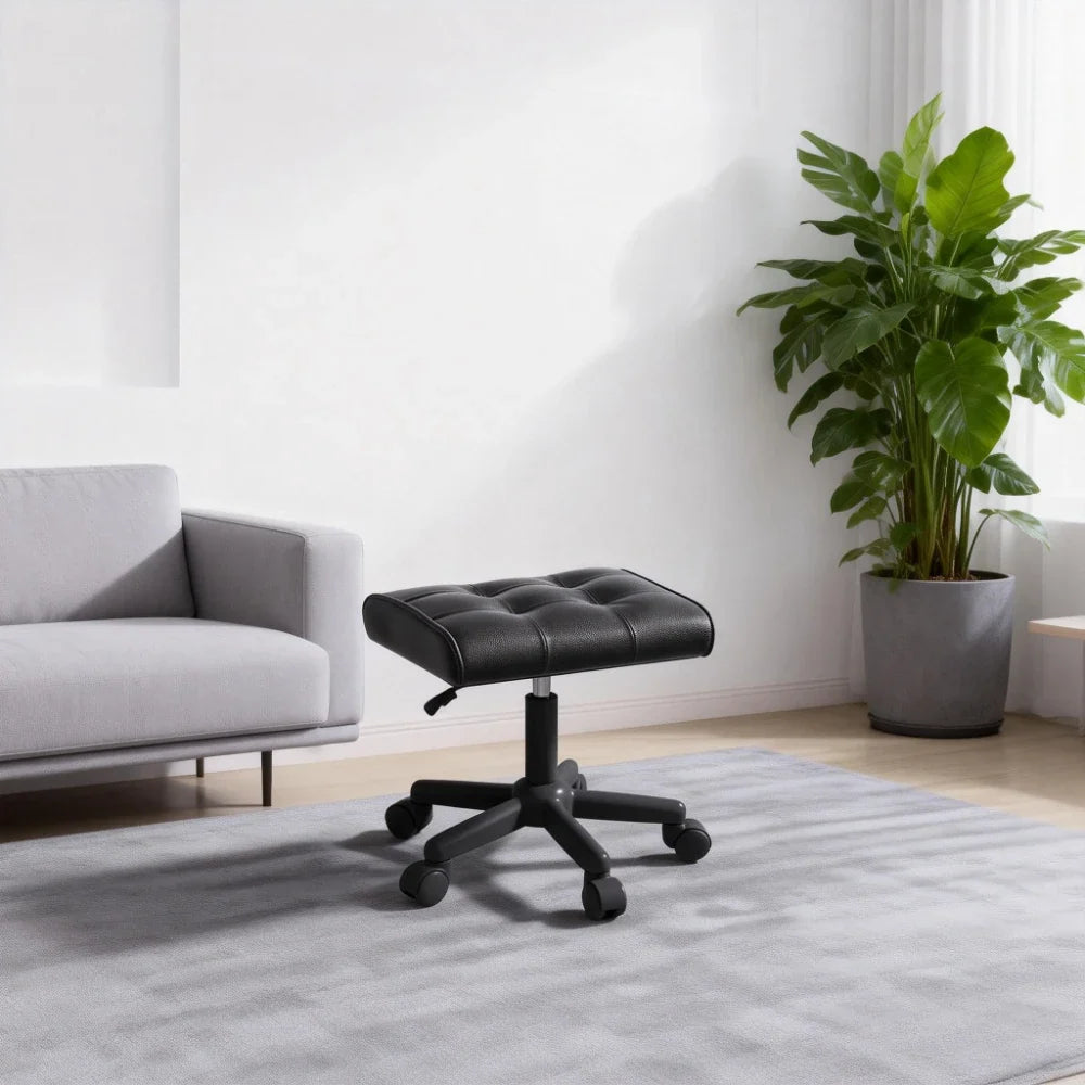 Adjustable Height Foot Rest for Office Chair, Under Desk Elevating Footstool with Memory Foam, Ergonomic Home Sofa Leg Rest