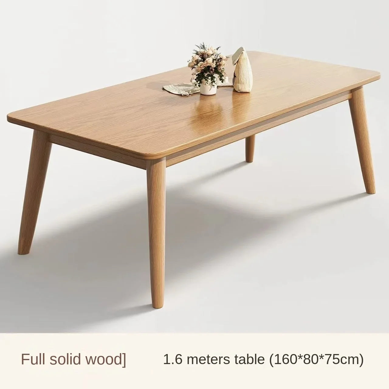 Solid wood dining table modern home rectangular dining table Japanese style dining table small apartment simple