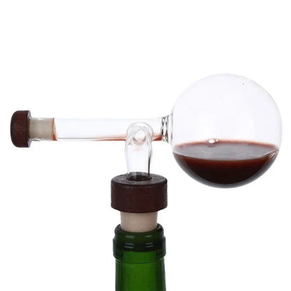 Portable Round/Peach Shaped Red Wine Aerators Transparent Red Wine Bottle Pourer and Quick Decanter Spout Glass Sobering Device