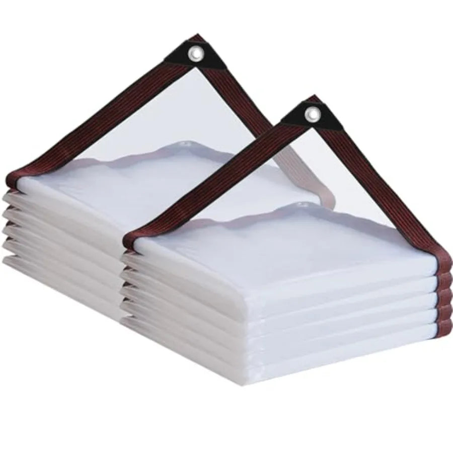 Clear Waterproof Tarp with GrommetsHeavy Duty Clear Vinyl Plastic Tarps for Outdoor Transparent Tarpaulin PVC Tarps Covering fo