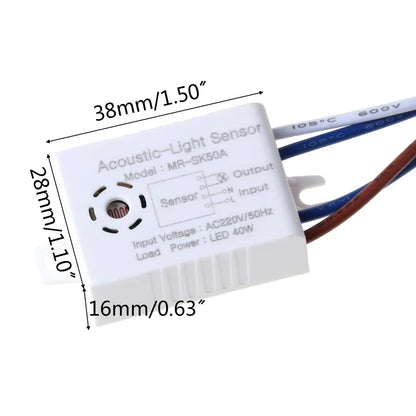 220V Module Detector Auto On Off Intelligent Sound Voice Sensor Light Switch Use In Corridor Bath Warehouse Stair Switch