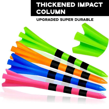 50pcs Golf Tees Plastic Stripe 5 Claws Tee Random Colors Accessories Sport TE001-Y