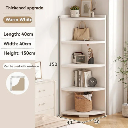 Corner storage cabinet for home use, simple foyer, coat rack, corner wall display cabinet, floor standing bookshelf, bedroom sid