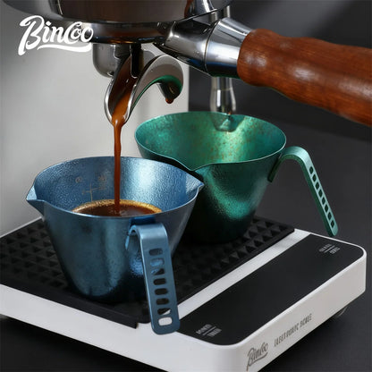 Bincoo Durable Titanium Espresso & Milk Tool, 90ml Dual-Purpose Shot Glass with Scale for Long-Lasting Cafe and Home Performance